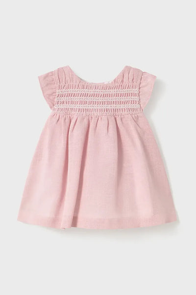 Newborn Smocked Dress in Rose