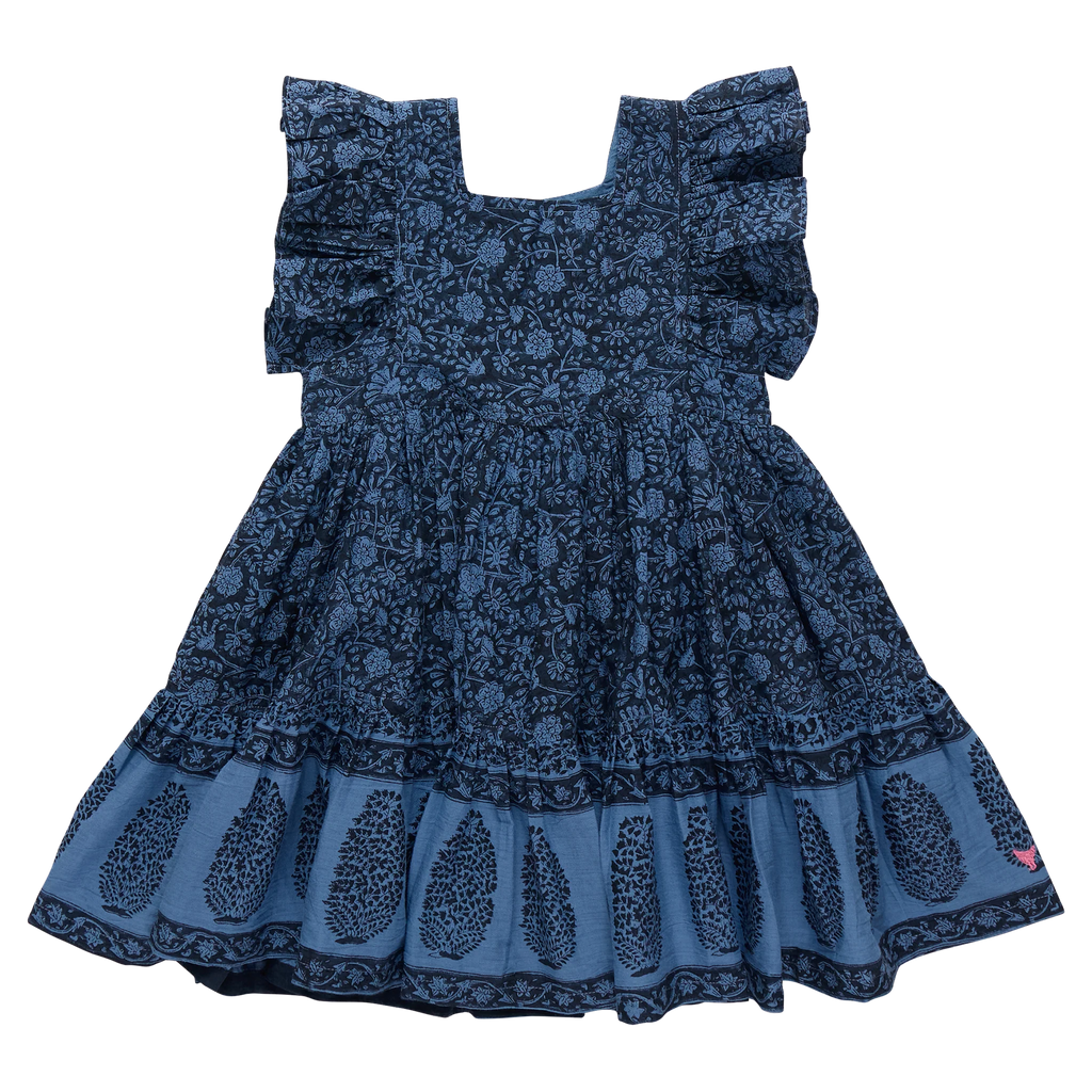Elsie Dress in Stellar Blue Floral