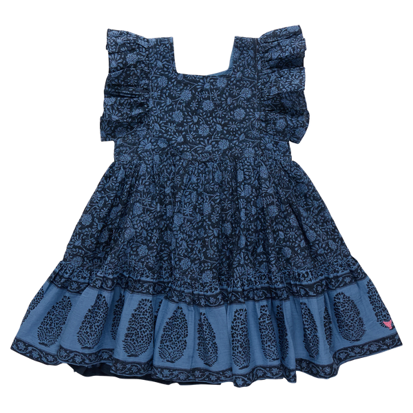 Elsie Dress in Stellar Blue Floral