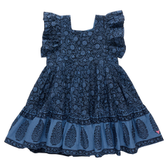 Elsie Dress in Stellar Blue Floral