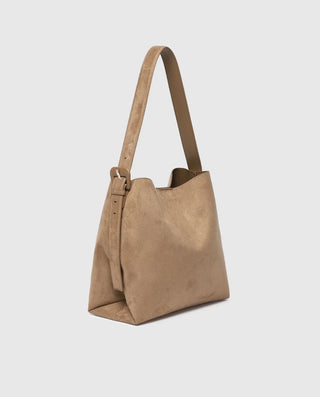 Peyton Shoulder Bag - Suede Honey