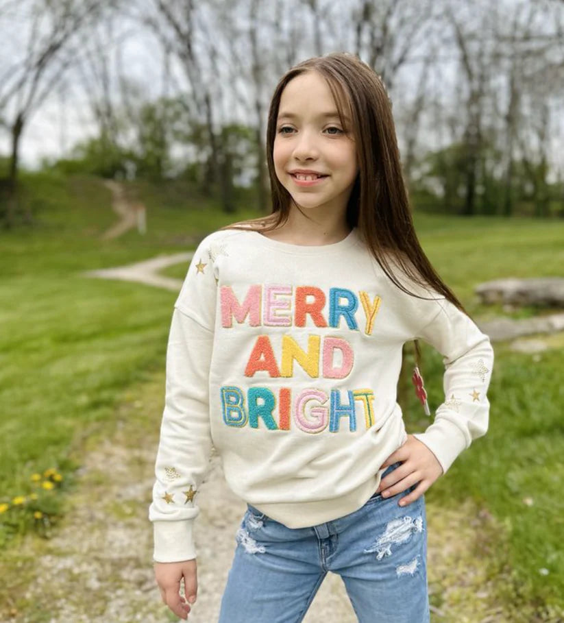 Merry & Bright Rhinestone Sweatshirt