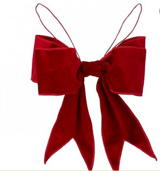 Simple Velvet Premade Red Bowtie