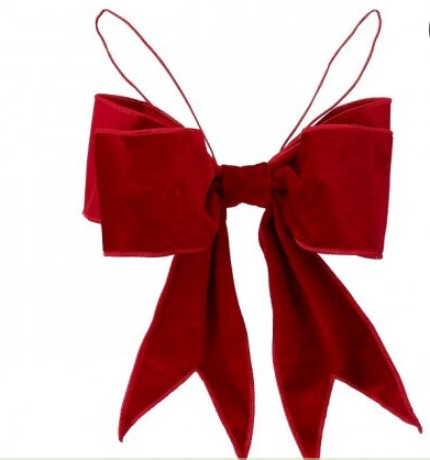 Simple Velvet Premade Red Bowtie