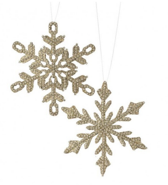 Jewel Beaded Snowflake Ornament