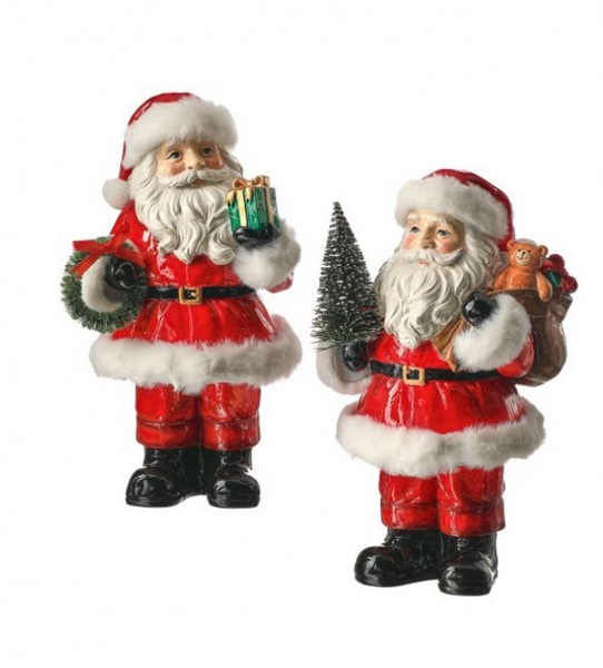 Santa with Wreath/Tree