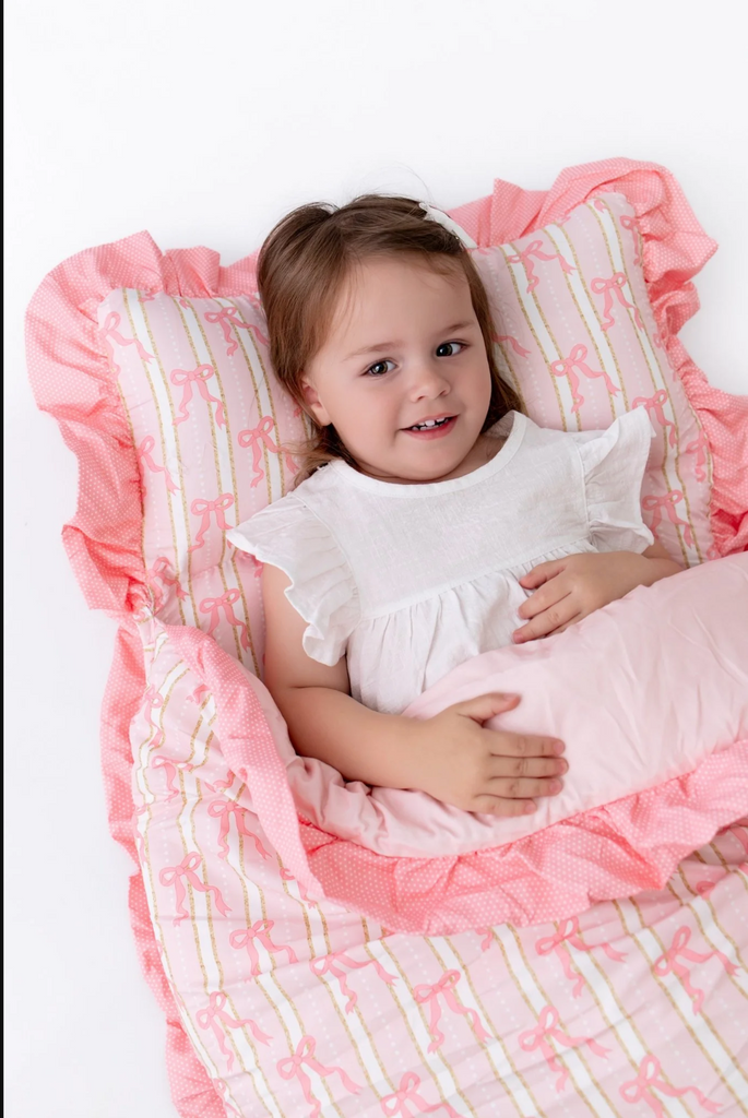 Nap Mat - Pink Bows