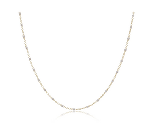 17" Choker Simplicity Chain Gold - Pearl 2mm