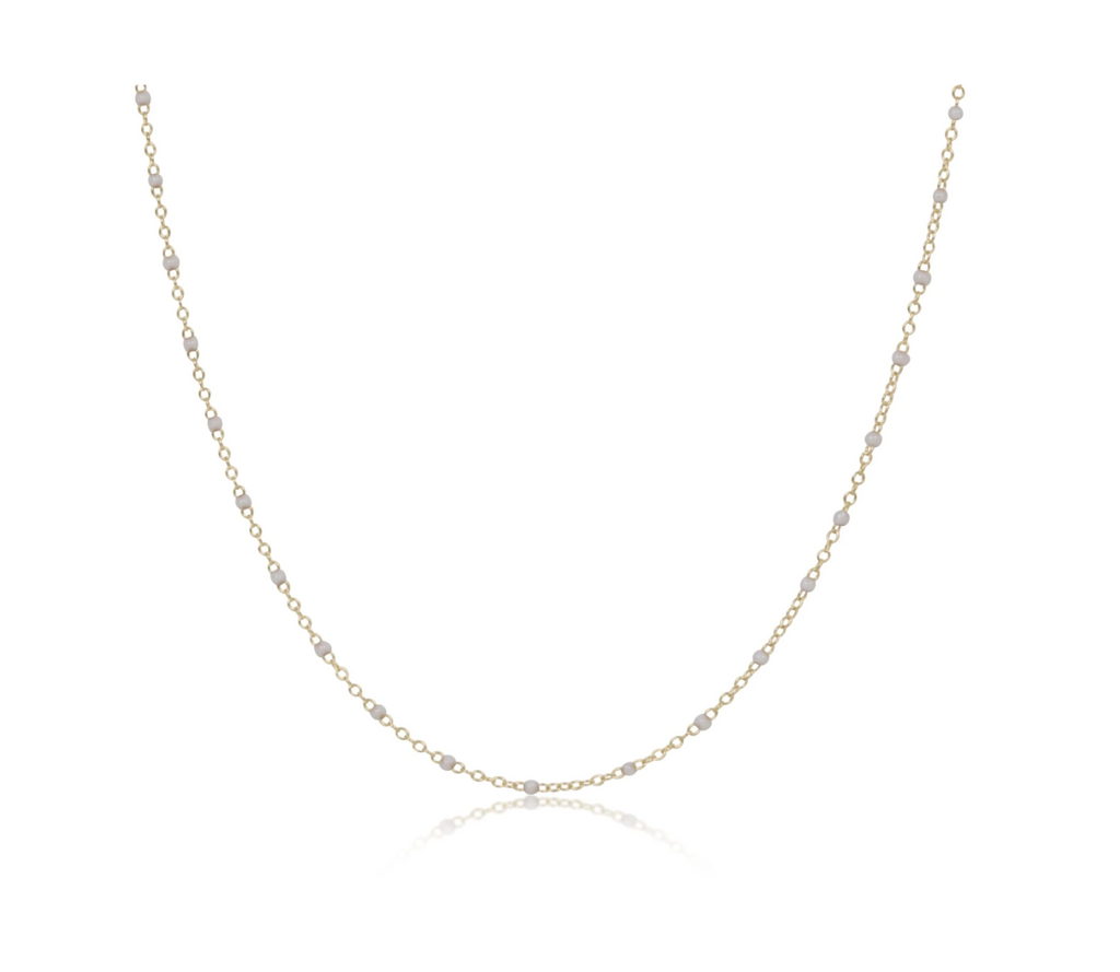 17" Choker Simplicity Chain Gold - Pearl 2mm