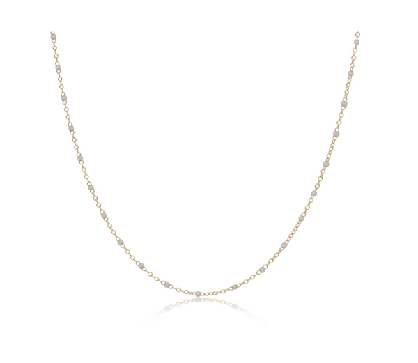 17" Choker Simplicity Chain Gold - Pearl 2mm