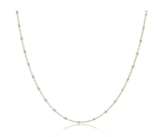 15" Choker Simplicity Chain Gold - Pearl 2mm