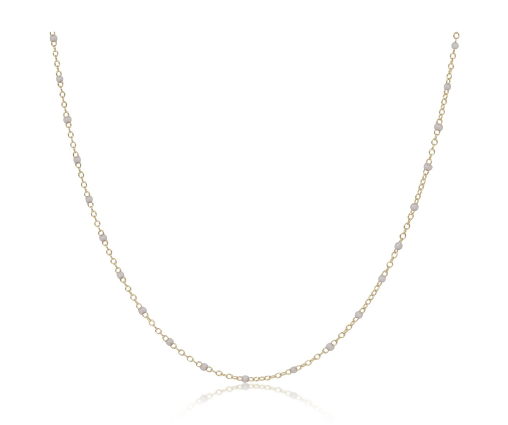 15" Choker Simplicity Chain Gold - Pearl 2mm