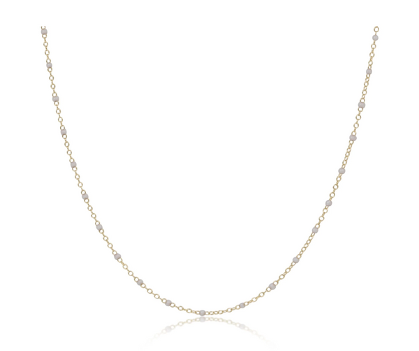 15" Choker Simplicity Chain Gold - Pearl 2mm