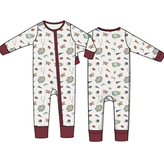 Vintage Football Convertible Romper