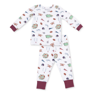 Vintage Football Long Sleeve Loungewear Set