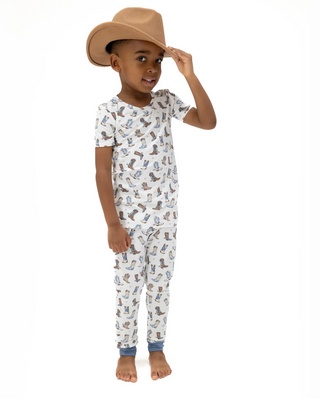 Buckaroo Boots Short Sleeve Loungewear Set