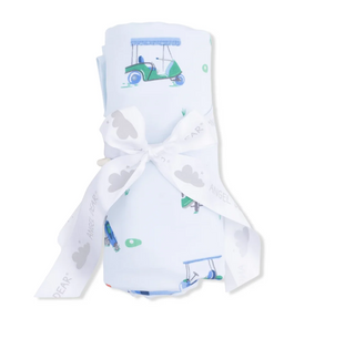 Golf Carts Blue Swaddle Blanket