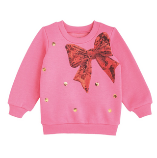 Red Sequin Bow Sweatshirt