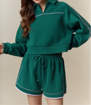 Gingham Terry Sweatshirt