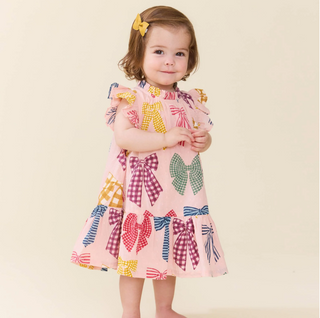 Baby Harper Dress Set - Patterned Bows