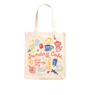 Sunday Café Beaded Tote
