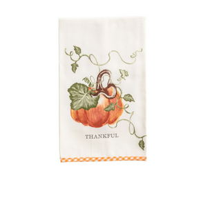 Thankful Gingham Hem Towel