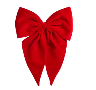 29" Red Velvet Bow Ornament