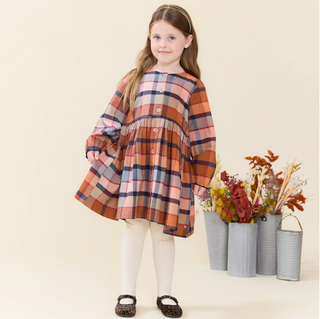 Girls Mae Dress - Hayride Plaid