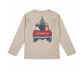 Performance Long Sleeve Tee- Christmas Truck
