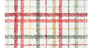 Frosty Plaid Lunch Napkin