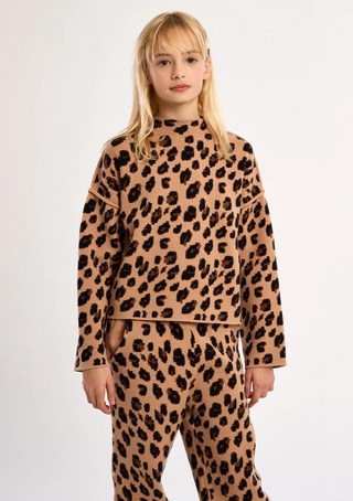 Cynthia Girls Leopard Sweater