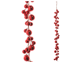 4' Red Ball Garland