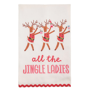 All The Jingle Ladies Glitter Towel