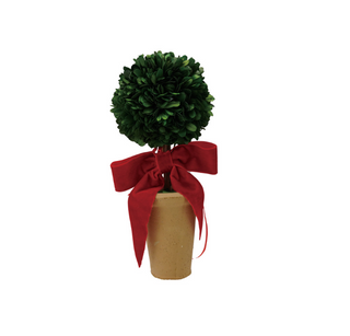 Terra-cotta Pot with Red Velvet Bow
