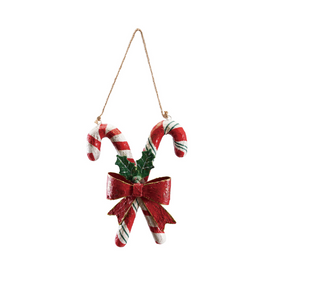 Handmade Metal & Paper Candy Cane
