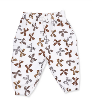Leopard French Terry Fashion Cargo Pants