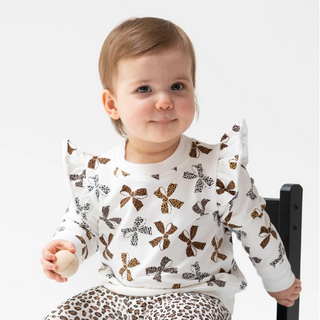 Leopard French Terry Ruffle Sweatshirt