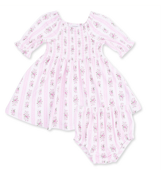Bella Rose Stripe Jennifer Dress and Bloomer