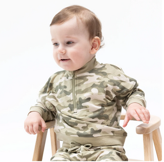 Camo French Terry Half Zip Sweatshirt