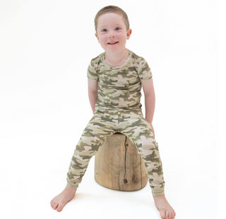 Camo Short Sleeve Loungewear Set