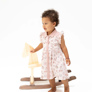Cowgirl Boots and Bows Western Pearl Snap Dress and Bloomer