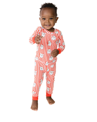Vintage Santa Stripe - Long Sleeve Loungewear Set