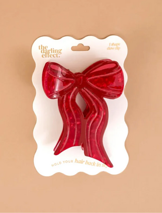 Shape Up Claw Clip - Red Bow
