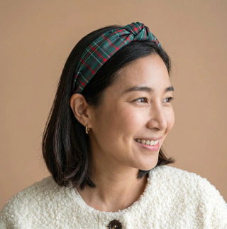Classic Twist Headband - Evergreen Plaid