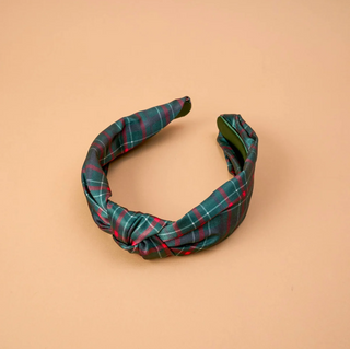 Classic Twist Headband - Evergreen Plaid