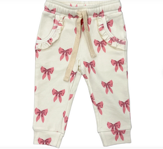 Girls Joggers - Rose Elegance Bows