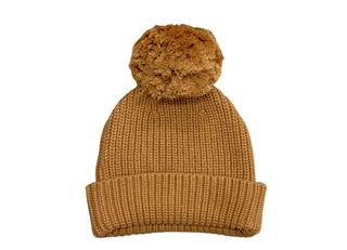 Knit Pom Hat - Camel