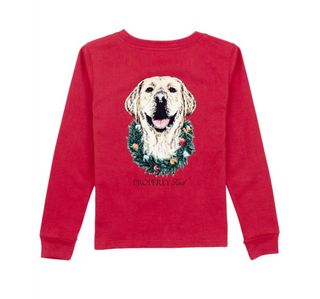 Deck The Paws Long Sleeve Shirt - Cabernet