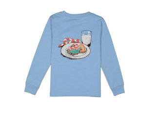 Milk And Cookies Long Sleeve Shirt - Light Blue
