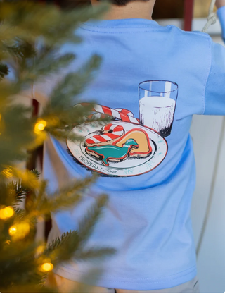 Milk And Cookies Long Sleeve Shirt - Light Blue